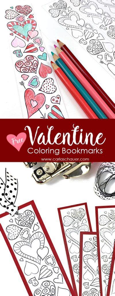 sweet valentine heart bookmarks  print  color valentines
