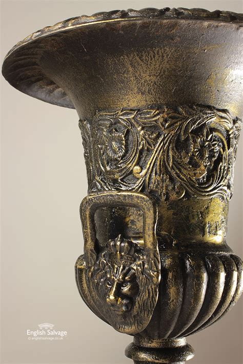 cast iron urn base bronze finish