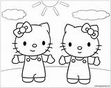 Kitty Hello Pages Et Coloring Mimi Color Online sketch template