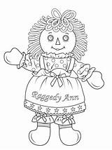 Ann Raggedy Doll Coloring Pages Andy Cabbage Patch Dolls Rag Printable Color Girl American Kids Drawing Lol Template Book Paper sketch template