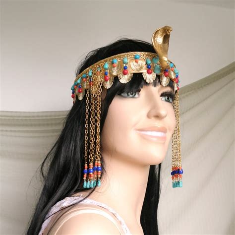 Egyptian Headpiece Egyptian Goddess Crown Gold Headdress Etsy