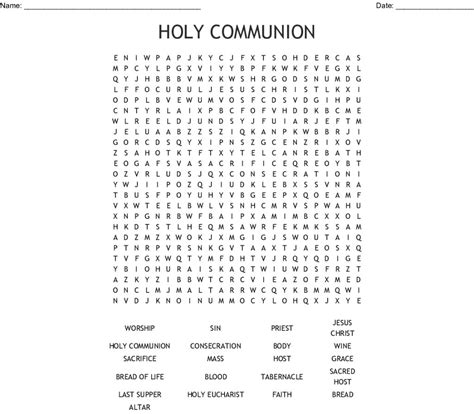 printable  holy communion worksheets