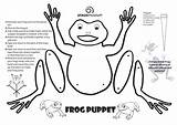 Frog Puppet Puppets Shadow Crafts Work sketch template