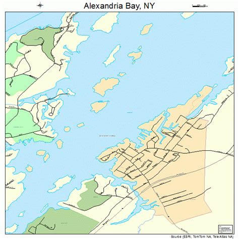 alexandria bay  york street map