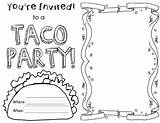 Coloring Tacos Dragons Sheet Invitation Party Template Pages Templates sketch template