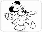 Mickey Coloring Winter Mouse Pages Disneyclips Snowball Throw Ready sketch template