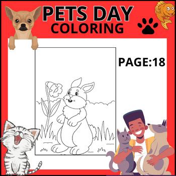 pets coloringprintable worksheets  kids   creative designs