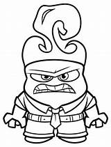 Inside Coloring Pages Kids Printable Disney Characters Color Print Angry Simple sketch template