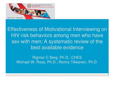Effectiveness Of Motivational Interviewing On Hiv Risk Behaviors Amon