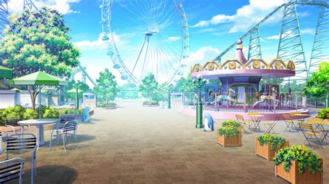 parque de atracciones cenário anime cenário para vídeos e casa anime