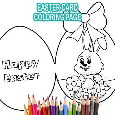 easter card coloring page coloring page