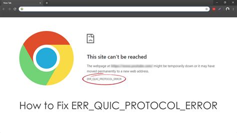 fix err quic protocol error  google chrome