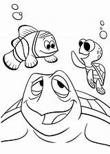 Nemo Finding Pages Coloring Squirt Getcolorings Turtle sketch template