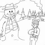 Zapada Colorat Planse Omul Snowman Neige Bonhomme Iarna sketch template