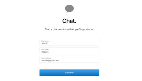 chat  apple support