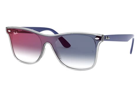 transparent sunglasses  blue  blaze wayfarer rbnf ray ban