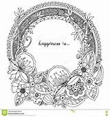 Mandala Coloring Flowers Adults Tangle Frame Doodle Book Vector Zen Illustration Stress Anti Round Dreamstime sketch template