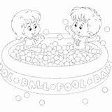 Pool Ball Coloring Playing Friends Surfnetkids Pages sketch template