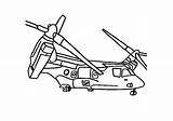 Helicopter Coloring Pages Boeing Bell Osprey Realistic Takeoff Landing Vertical Short Easy Color sketch template