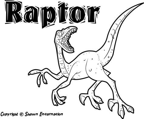 raptor coloring pages   print