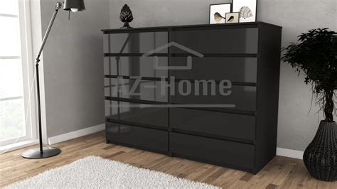 bolcom az home ladekast commode kast vegas  cm zwart hoogglans zwart  lades