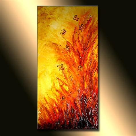 Contemporary Textured Floral Modern Abstract Painting