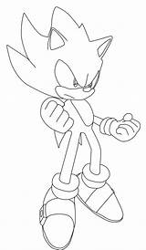 Sonic Super Drawing Lineart Getdrawings sketch template