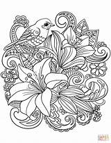 Coloring Pages Flowers Skylark sketch template