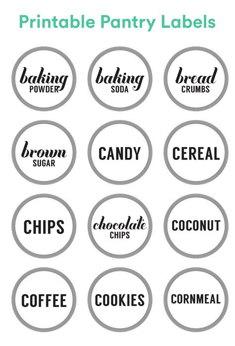 pantry labels template