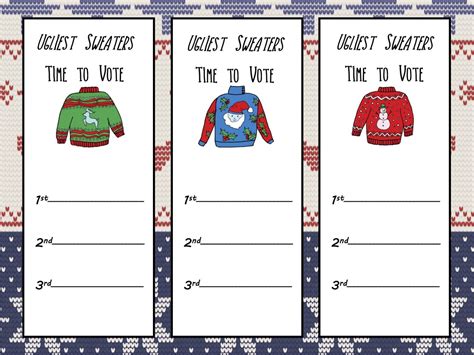 ugly sweater christmas party printables  moving mommy