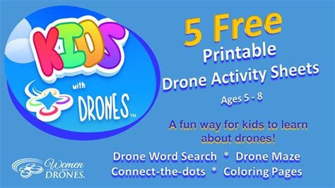 printable drone activities  kids women  drones