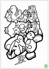 Coloring Mario Bros Super Pages Dinokids Print Close sketch template
