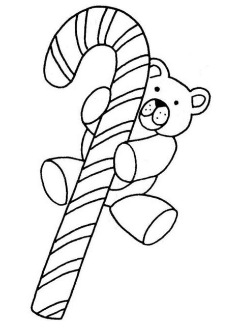 picture  candy cane coloring page   children