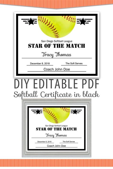 printable softball certificates printable world holiday