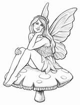 Fairy Coloring Pages Adults Her Dreams Adult Myths Legends Fairies Drawing Drawings Color Sheets Justcolor Pencil Easy Sketches Sketch Merlin sketch template
