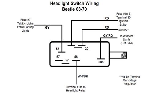 vw headlight switch wiring diagram