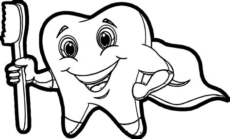 tooth cartoon pictures  teeth coloring page tooth cartoon coloring