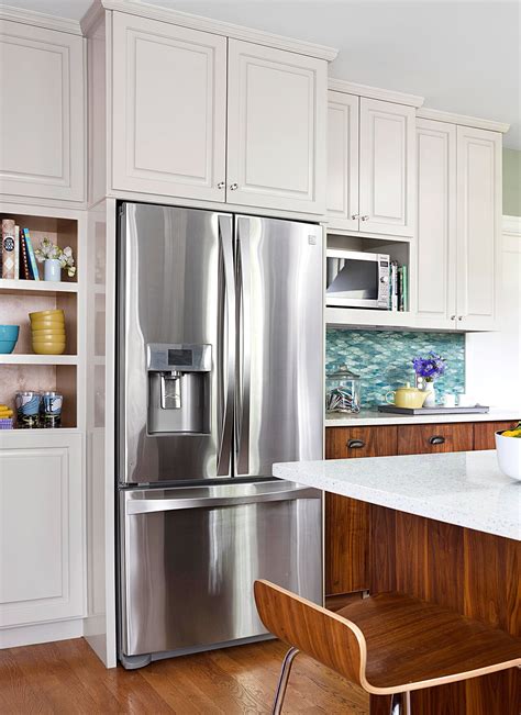 white kitchen cabinets  refrigerator  homeaccessgrantcom