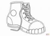 Coloring Pages Shoe Canvas Printable Drawing sketch template
