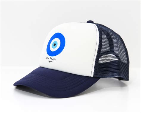 kids rapper cap navy blue evil eye  bar