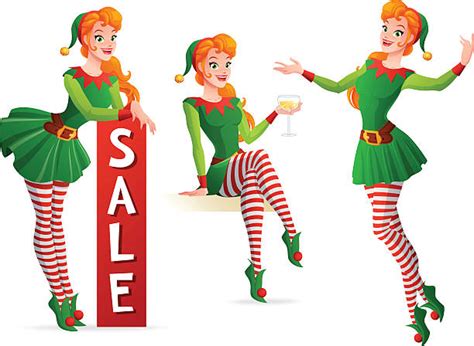 best sexy christmas elves cartoon illustrations royalty free vector graphics and clip art istock