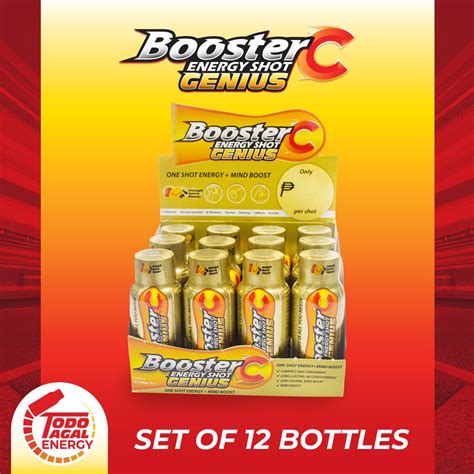 booster  energy shot genius  ml set   gold shopee philippines