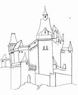 Castle Medieval Coloring Castles Pages Knights Buildings Architecture Tall Printables European Churches Sheets Clipart Activity Drawing Midievil Popular Fantasy Library sketch template