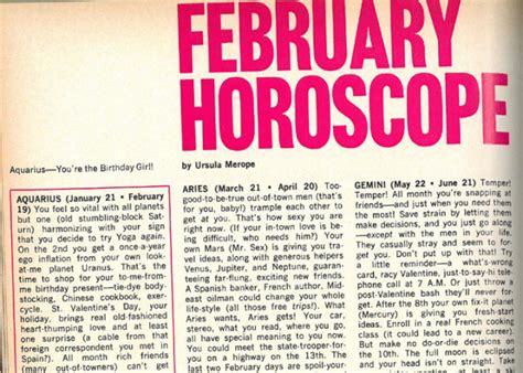 vintage cosmopolitan horoscope february horoscope