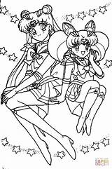 Moon Sailor Coloring Pages Chibi Usagi Tsukino sketch template