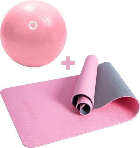 bolcom pureimprove yogamat      cm inclusief yoga bal antiburst  cm