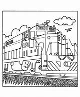 Coloring Train Pages Trains Diesel Sheets Railroad Freight Engine sketch template