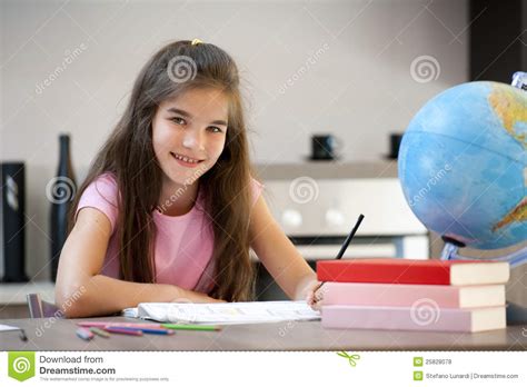 girl   homework royalty  stock  image
