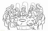 Supper Communion sketch template