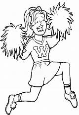 Cheerleader Color Coloring Pages Cheerleading Printable Sports Kids Sheets Sheet Others Site Print Football School Coloringpages101 sketch template